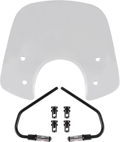 Motorwindscherm - Windschermdeflectoren Kuip - Comfortabel Rijden - Verhoogde Windbescherming - 46.5cm Breed 38.5cm Hoog - Transparant