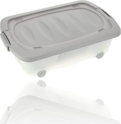 Opbergbox 24 Liter Grijs -Onderbedbox op Wielen- Opbergruimte voor Speelgoed- Kleding 60x38,5x18 cm opbergruimte bed