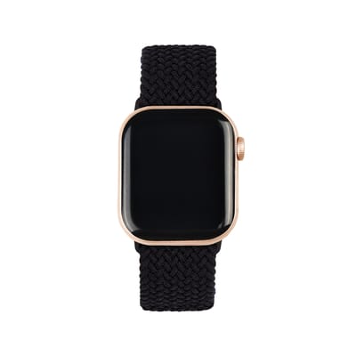 iDeal of Sweden Soft Braid Watch Band voor de Apple Watch | 44/45/46/49 mm - Iconic Black