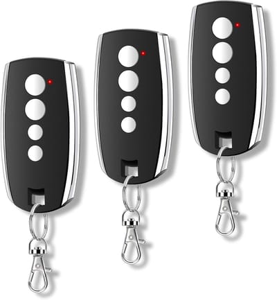 Vervangende Garagedeuropener met 4 Kanalen, Compatibel met Handzenders, 433.92MHz, Rolling Code, 3 Stuks, Ideaal voor Gemak en Veiligheid