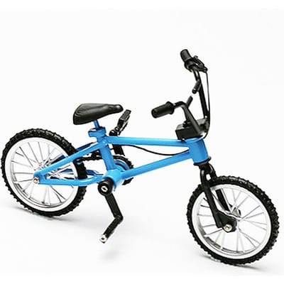 Mini Vinger Mountainbikes Speelgoed Legering Fiets Kinderen Nieuwigheid Speelgoed Draagbare Fiets Voor Kinderen Cadeau blauw