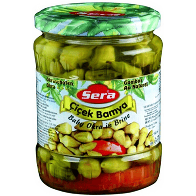 Sera Turkse Okra (Okra Cicek Bamya) in blik - 580 gram heerlijke groente voor in de voedselvoorraad.