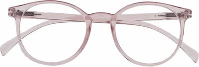 Noci Eyewear KCQ026 leesbril Sally - sterkte +1.00 Transparant roze - inclusief opbergpouch