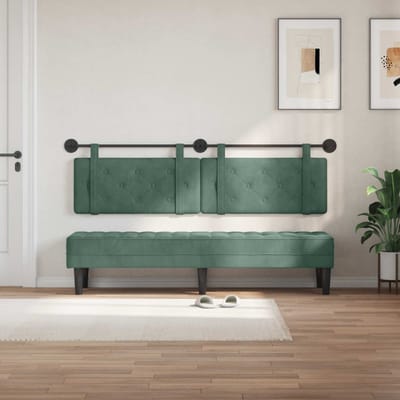 vidaXL - Hangend - hoofdbord - Zeegroen - Fluweel