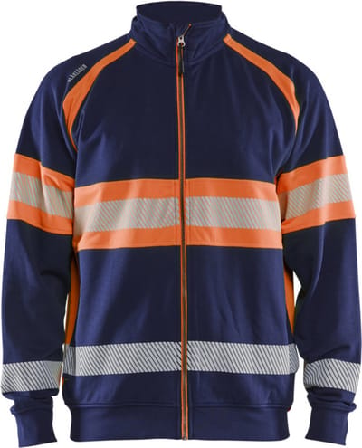 Blaklader High vis sweater 3551-1158 - Marineblauw/Oranje - 4XL