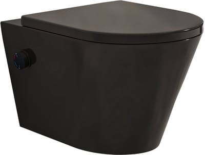 Sanifun rimless hangtoilet Rumba met warm - koud water bidet-functie mat zwart 520