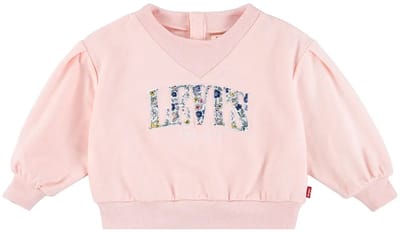 Levi's Girls Pleated Sleeve Crew Neck English Rose Größe: 24M | Strickjacken Outlet | kids | Rosa