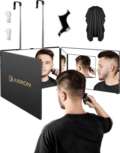 360 Graden Opvouwbare Spiegel voor Kappers en Make-up, Driehoekig