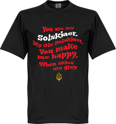 Ole Solskjaer Song T-Shirt - Zwart - XL