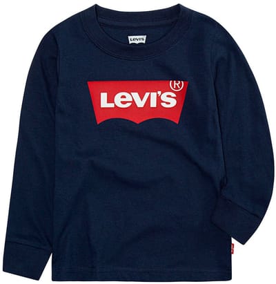 Levi´s ® Kids Batwing T-shirt Met Lange Mouwen Blauw 4 Years Jongens,Meisjes