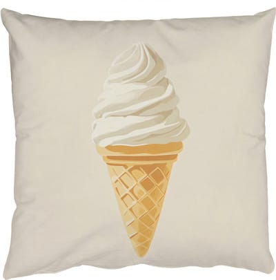 Sierkussens - Kussentjes Woonkamer - 50x50 cm - Softijs - Hoorntje - Wit
