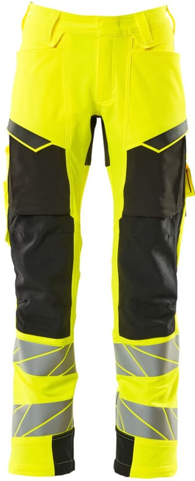 Mascot Accelerate Safe Broek met kniezakken 19079-511 - Hi-Vis geel/zwart - C51 - 76