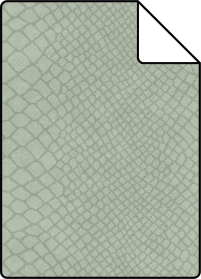 Proefstaal Origin Wallcoverings behang slangenprint saliegroen - 26,5 x 21 cm - 347768-S