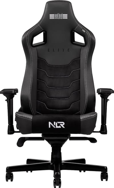 Next Level Racing Elite Gamestoel - Leer & Suède Editie - Zwart