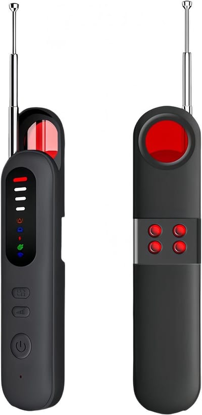 Verborgen cameradetector, spionagecameradetector met 4 standen, GPS-detector, afluisterapparatuurdetector, draadloze RF-scanner, magnetische trackerzoeker voor hotels, reizen en kantoren.