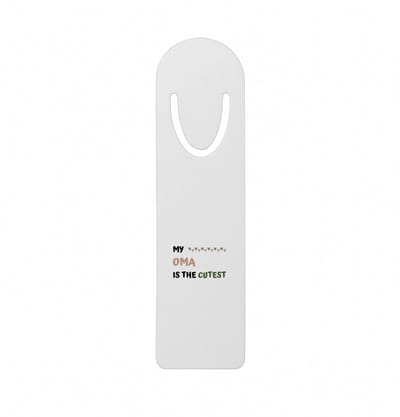 Hacebo® - my oma is the cutest metalen boekenlegger - Oma - schattige oma - verjaardagscadeau - verjaardag - cadeau - cadeautje voor oma - oma artikelen - kado - geschenk - gift Bladwijzer boekenleggers - 12.7 cm x 3.2cm
