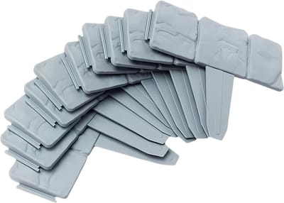 Gazonrand 10 stuks - Tuinpalissade bloembed - Tuin netjes houden - Natuursteen look - 25 x 23 cm - Grijs