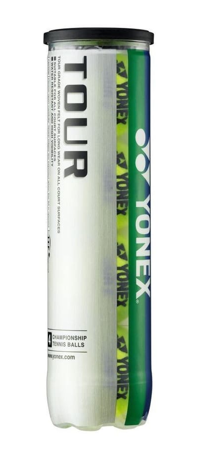 Yonex TB Tour - Tennisballen Gasgevuld - Geel - 4 ballen per blik