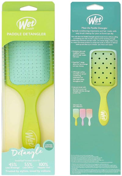 Wet Brush Paddle Detangler Feel Good Ombre - Green/blue
