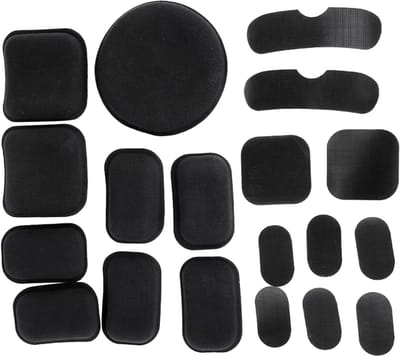 Helm Foam Pads - Vervangende Kussens - Fietscomfort Verbeteren - Schokabsorberend - 19 Stuks - Zwart
