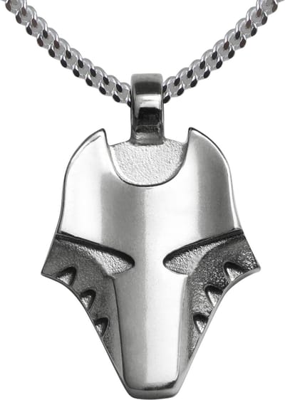AuBor ®. Zilveren hanger. Wolvenkop