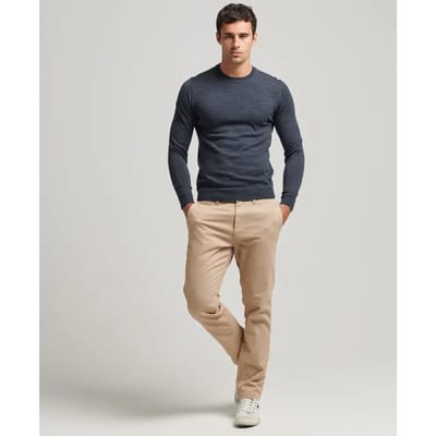 Superdry Heren Trui Trui van merinowol met ronde hals