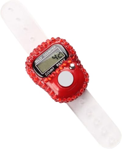 Vingerteller LCD - Nummer Clicker Counter - Activiteiten Tellen - Foutbestendige Voortgangsbewaking - Niet Gespecificeerd - Rood