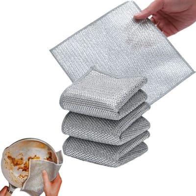 20 Stuks Draadvaatdoeken – Vaatdoekjes - 20*20cm - Draadvaatdoek - Multifunctionele Niet-Kras Draad Vaatdoek -Voor Vaat Gootstenen Tellers Fornuisbladen - LOUZIR