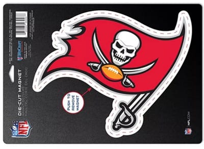 Wincraft magneet met logo van de Tampa Bay Buccaneers - Merchandise - NFL - 15 x 23 cm