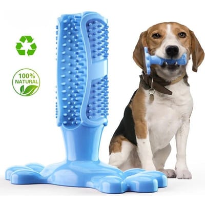 Jouets pour petits chiens, résistant aux morsures, meulage des dents, gomme à mâcher, fournitures de brosse à dents pour chiots, jouets de nettoyage buccal bleu