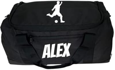 Sporttas - Reistas - Sporten - Gepersonaliseerd met naam - 41 x 23 x 22 cm - Zwart