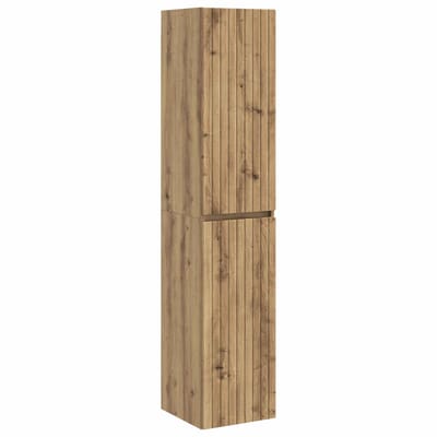 vidaXL - Wandgemonteerde - Badkamerkast - Artisanaal - eiken