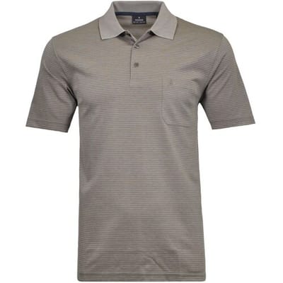 Ragman Polo Softknit Fine Stripe Easy Care Kitt / male