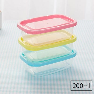 1PC Plastic Keuken Magnetron Rechthoekige Lunchbox Servies Kinderen Kind School Kantoor Buiten Kamperen Draagbare Bento Box beige