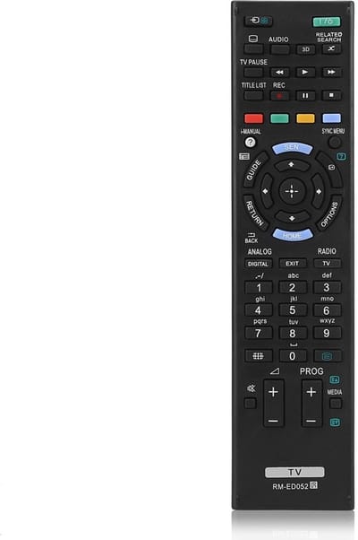 Shopcentral - Vervangende Afstandsbediening - Sony TV Afstandsbediening - 10 Meter Bereik - Zwart - Slimme TV Besturing - Geschikt voor RM-ED052, RM-ED...
