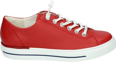 paul green - 4081 - Lage sneakersDames sneakers - Kleur: Rood - Maat: 40