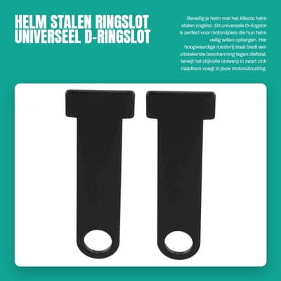 Dailygoods- D-ringslot universeel - stalen kabelslot - helmslot motor - roestvrij staal - eenvoudig te installeren - 1 stuk