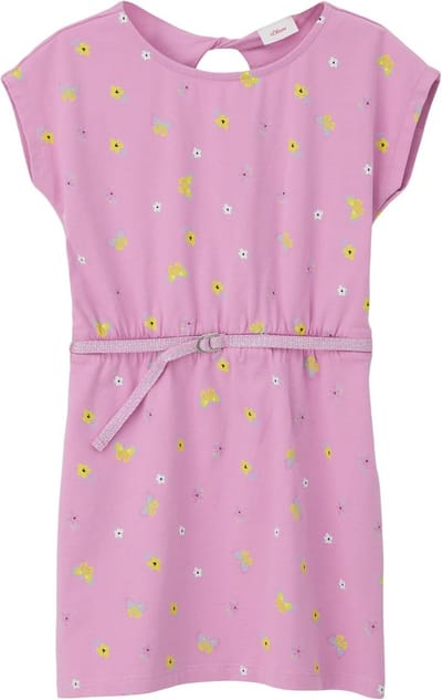 Meisjes Jurk met Allover Patroon - Comfortabele Kinderjurk