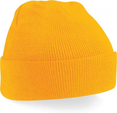 Gebreide muts polyester goud
