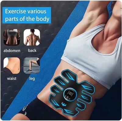 EMS spierstimulator, USB-oplaadbaar, EMS elektrische buikstimulator, voor mannen en vrouwen, 8 modi, buikspiertrainer, voor bdom/arm/benen/billen