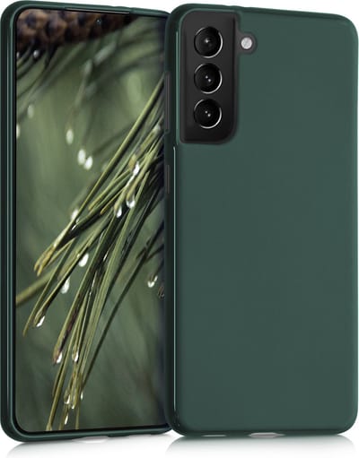 kwmobile telefoonhoesje geschikt voor Samsung Galaxy S21 - Hoesje voor smartphone - Back cover in mosgroen
