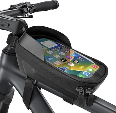 1,25 liter waterdichte fietskadertas voor smartphones tot 6,8 inch, met TPU-touchscreen, fietsaccessoire voor mannelijke fietsers, geschikt voor mountainbikes, racefietsen en e-bikes