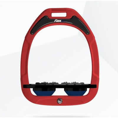 Ultra Grip platte stijgbeugels rood/zwart/marine Flex-On Green Composite