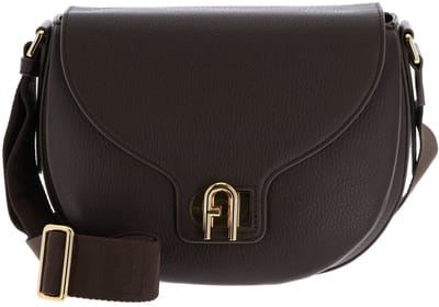 FURLA Leren schoudertas Lotus Crossbody Bag Mogano + Toni Mogano donkerbruin