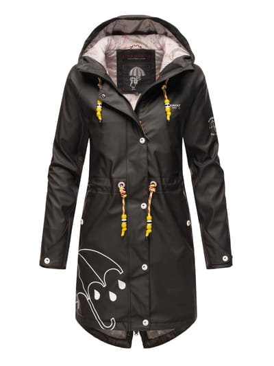 Marikoo dames regenjas – Dancing Umbrella, waterdicht met capuchon