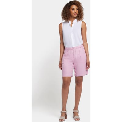 Relaxed Shorts In Stretch Linnen