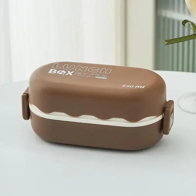 Draagbare Lunchbox Voor Kinderen Magnetronbestendig Plastic Bento Box Met Vakken & Sausbakje Stapelbare Salade Fruit Voedselcontainer 2&850ml gray