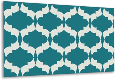 Tulup PVC Wandpaneel - Abstract Patroon Vinyl Wandpaneel - 100 cm x 50 cm - Blauw Vinyl Wandbekleding - 1 stuk - Wandpaneel Zelfklevend - Mozaïek Muurpaneel - Vinyl Wandpaneel - Plaktegels Keuken en Badkamer