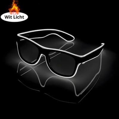 Livano - Festival Bril - Rave - Space - Techno - Freaky Glasses - Heren - Dames - Zonnebril - Wit