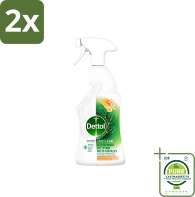 Dettol Allesreiniger Spray Mandarijn & Citroenbloesem 500 ml - Voordeelverpakking - 2 stuks - Allesreiniger - Schoonmaakspray